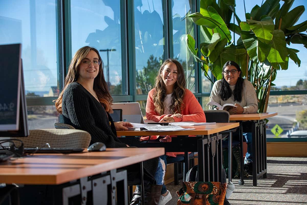 Students in the SJC Library